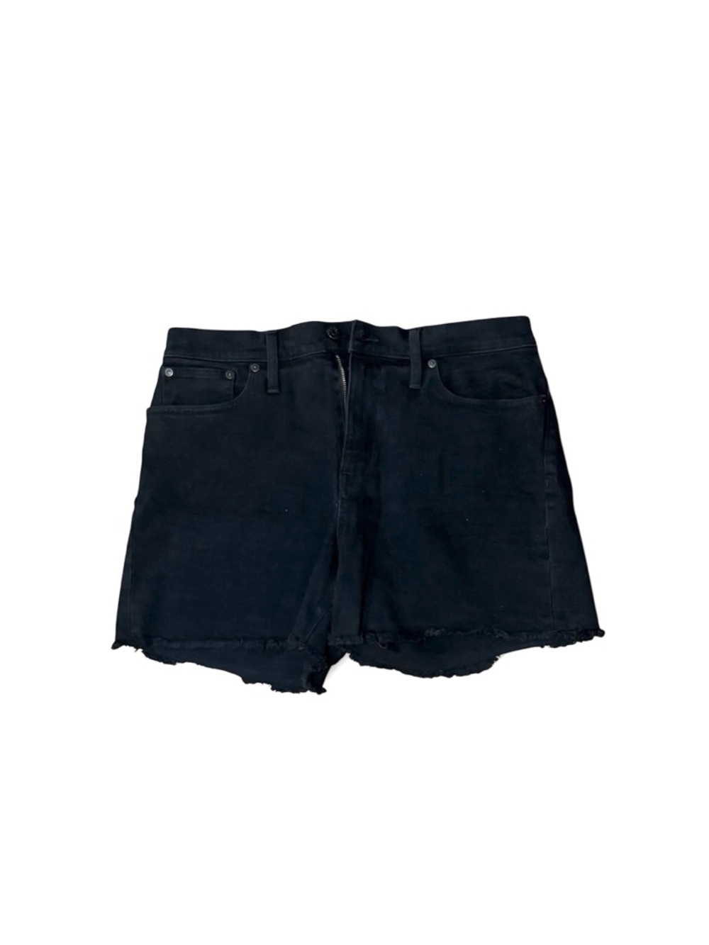 NWT Madewell Shorts Black Denim High Rise Cotton Comfort Stretch Women 31